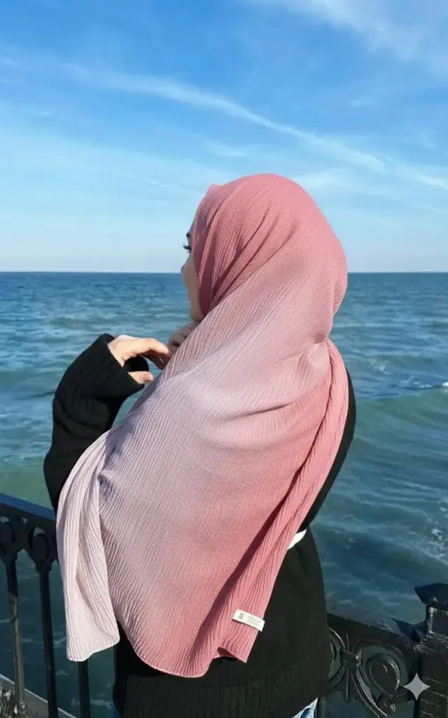 Pink Ombre Hijab.