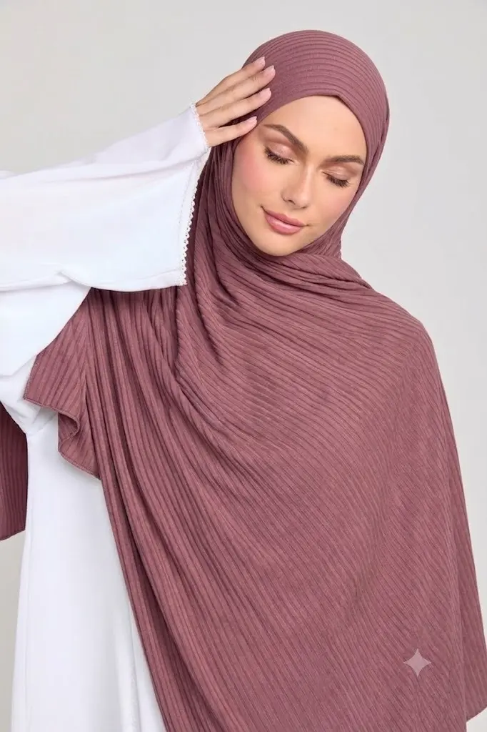 Rose - Ribbed Jersey Hijab 