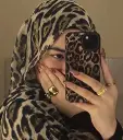 Leapord Hijab-Georgette Cream