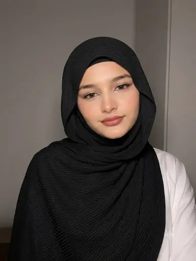Black - Ribbed Jersey Hijab  