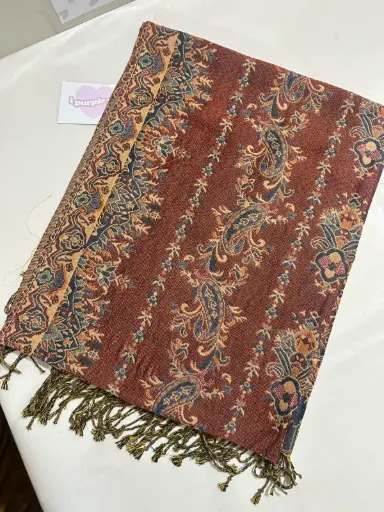 PASHMINA-Maroon Blue
